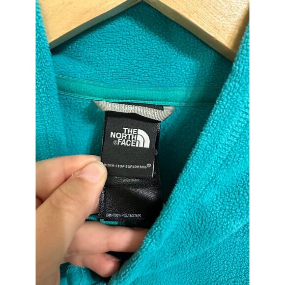 The North Face Blue 1/4 Zip Up Fleece Pullover Jacket High Neck‎ Size Medium - Picture 3 of 6